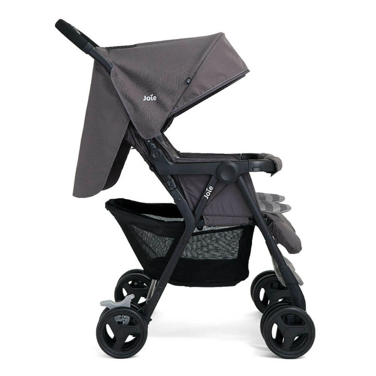 Joie Aire Twin Stroller Dark Pewter With Raincover 2 Joie Aire Twin Stroller Dark Pewter With Raincover - Image 2