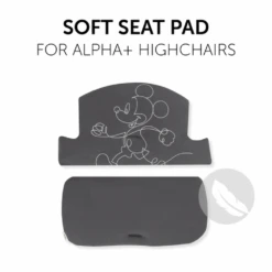 Hauck Alpha Highchair Pad Select – Mickey Mouse Anthracite -Kiddies Kingdom Store juj
