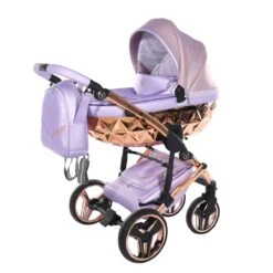 Junama Dolce 3 In 1 Travel System – Lilac Rose Gold 8 Junama Dolce 3 In 1 Travel System – Lilac Rose Gold -Kiddies Kingdom Store junama dolce pram lilac rose gold