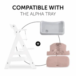 Hauck Alpha Highchair Pad Select – Minnie Mouse Rose -Kiddies Kingdom Store jyi