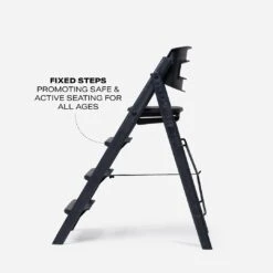 Kaos Klapp High Chair Recycled Plastic – Charcoal Black -Kiddies Kingdom Store kaos klapp highchair black 2
