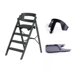 Kaos Klapp High Chair Recycled Plastic Bundle – Charcoal Black