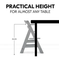 Hauck Alpha+ Grey Wooden Highchair -Kiddies Kingdom Store kjh