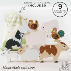 Le Toy Van Stacking Farm Animals -Kiddies Kingdom Store kuo8 4