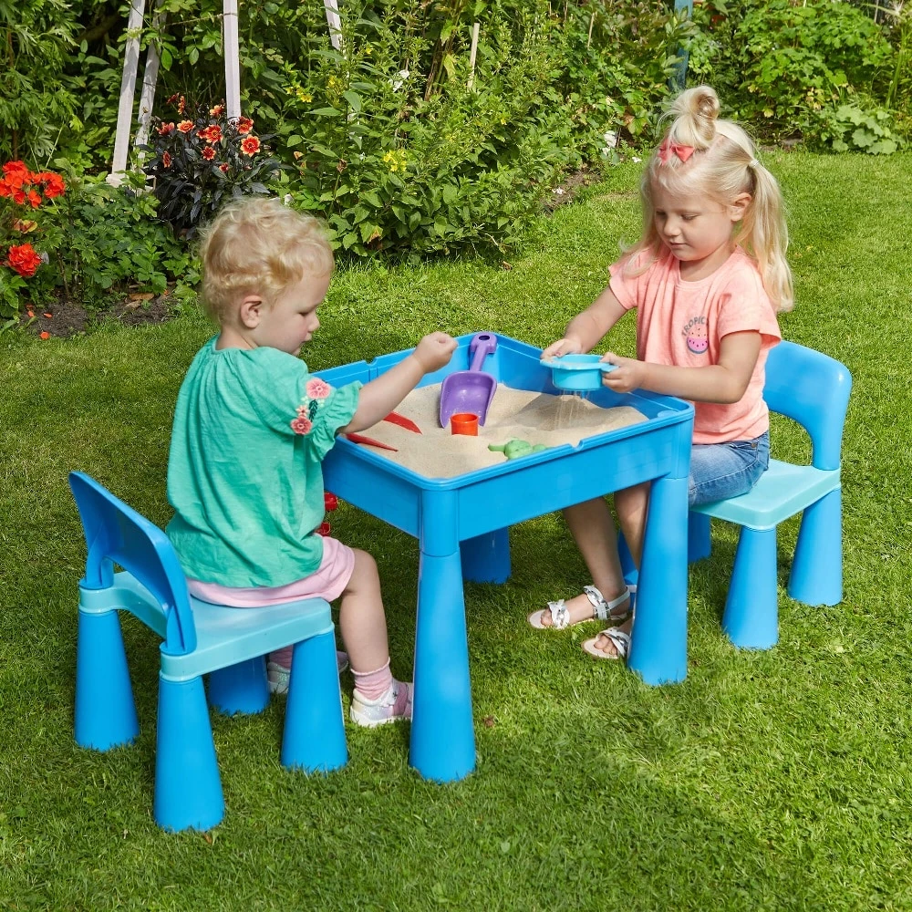 Liberty House Toys 5-in-1 Blue Activity Table And 2 Chairs Set 2 Liberty House Toys 5-in-1 Blue Activity Table And 2 Chairs Set - Image 2