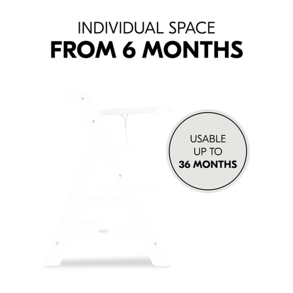 Hauck Alpha Wooden Tray – White 8 Hauck Alpha Wooden Tray – White - Image 8