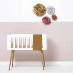 Little Green Sheep Organic Knitted Cellular Baby Blanket – Honey -Kiddies Kingdom Store lgs cellular blanket honey 3