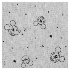 Hauck Alpha Highchair Pad Deluxe – Grey Mickey Mouse -Kiddies Kingdom Store lki