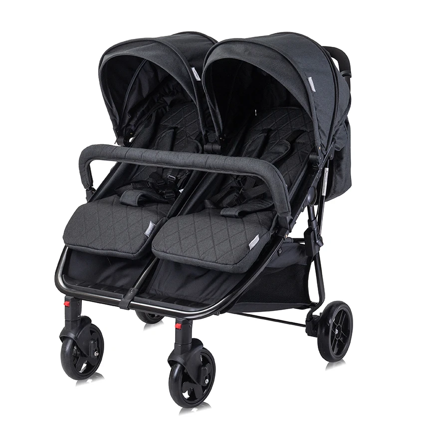 Lorelli Duo Twin Stroller – Black 2 Lorelli Duo Twin Stroller – Black - Image 2