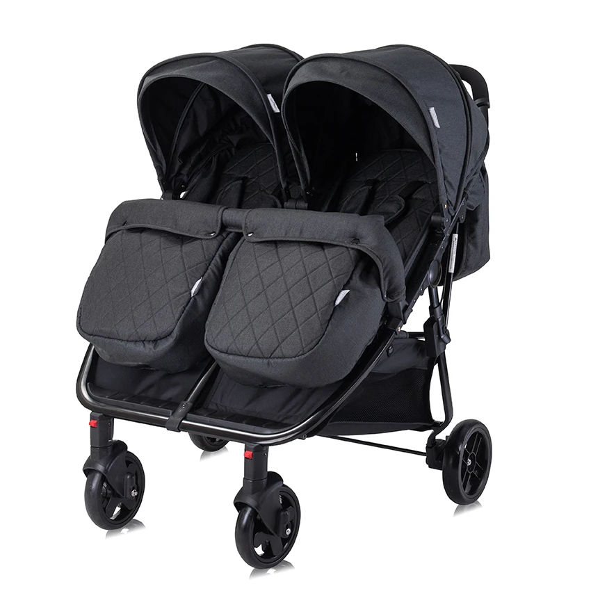 Lorelli Duo Twin Stroller – Black 1 Lorelli Duo Twin Stroller – Black