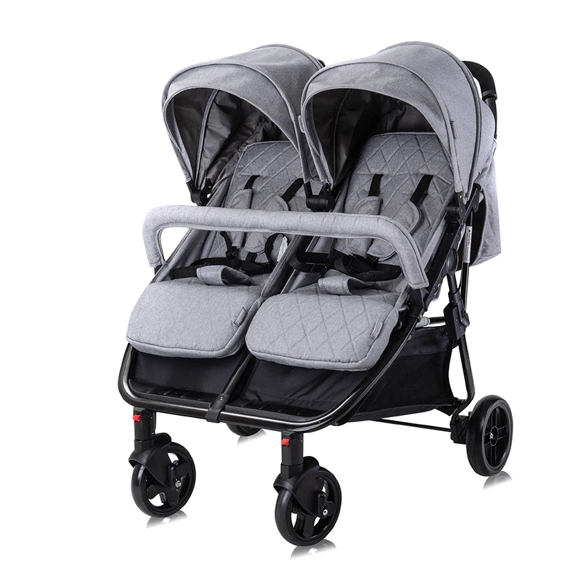 Lorelli Duo Twin Stroller – Cool Grey 2 Lorelli Duo Twin Stroller – Cool Grey - Image 2