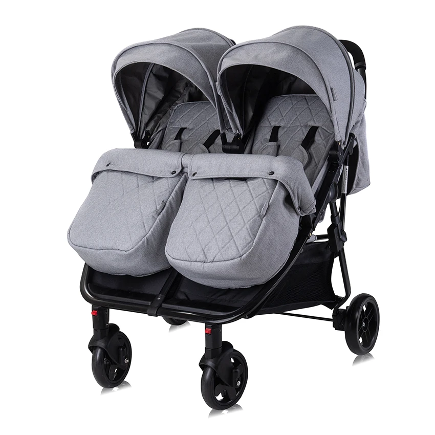 Lorelli Duo Twin Stroller – Cool Grey 1 Lorelli Duo Twin Stroller – Cool Grey