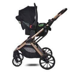 Lorelli Glory 3 In 1 Travel System – Black/Rose Gold -Kiddies Kingdom Store lorelli glory stroller beige 6