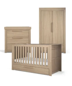 Mamas & Papas Franklin 3 Piece Nursery Room Set – Natural Oak -Kiddies Kingdom Store mamas papas furniture sets franklin 3 piece cotbed range with dresser changer double wardrobe oak 12