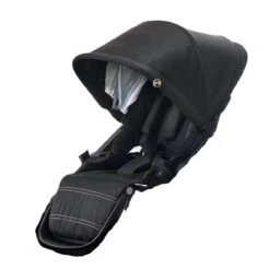 Mee-Go UNO+ Twin Newborn Tandem Bundle Black/Chrome -Kiddies Kingdom Store mee go uno seat unit black chrome 1