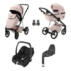 Mee-Go Milano Evo 3in1 Cabriofix + Base Travel System – Pretty In Pink (Special Edition)