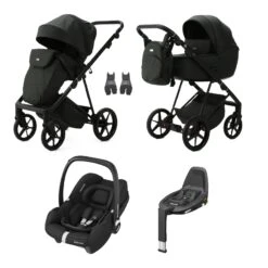 Mee-Go Milano Evo 3in1 Cabriofix + Base Travel System – Racing Green
