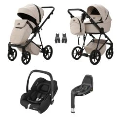 Mee-Go Milano Evo 3in1 Cabriofix + Base Travel System – Sahara