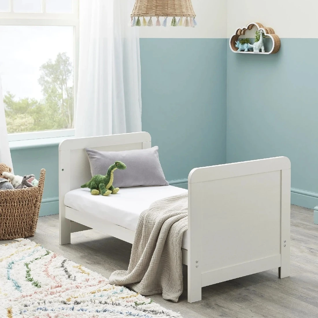 Babymore Caro 4-1 Cot Bed 4 Piece Nursery Set – White Wash 5 Babymore Caro 4-1 Cot Bed 4 Piece Nursery Set – White Wash - Image 5