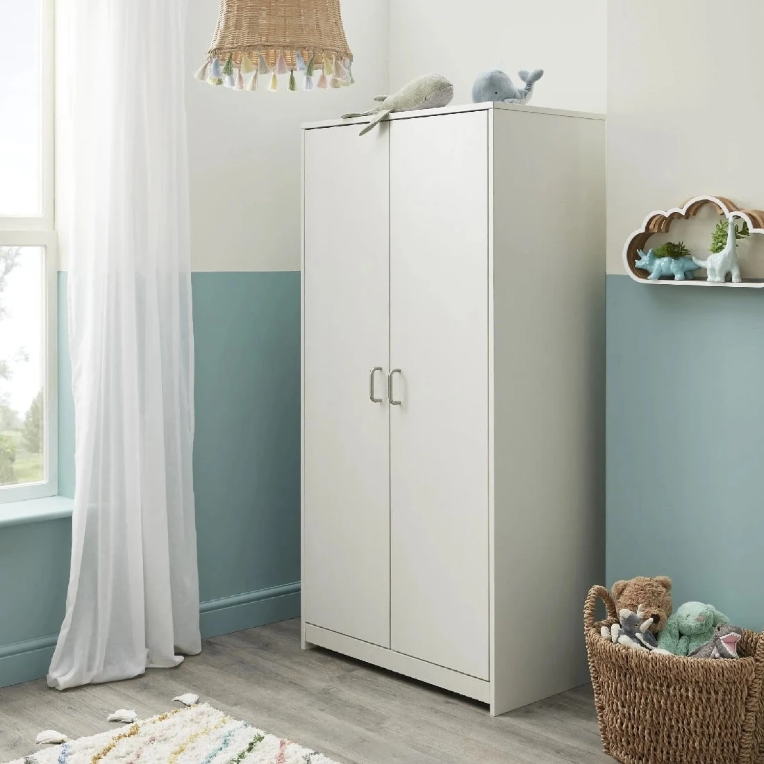 Babymore Caro 4-1 Cot Bed 4 Piece Nursery Set – White Wash 6 Babymore Caro 4-1 Cot Bed 4 Piece Nursery Set – White Wash - Image 6