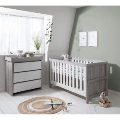 Tutti Bambini Modena 2 Piece Room Set – Grey Ash/White