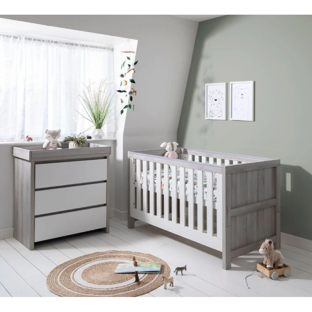 Tutti Bambini Modena 2 Piece Room Set – Grey Ash/White 1 Tutti Bambini Modena 2 Piece Room Set – Grey Ash/White