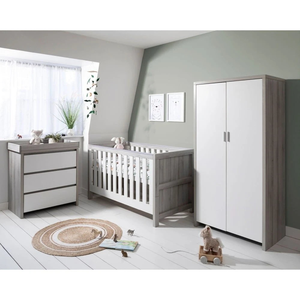 Tutti Bambini Modena Newborn Room Set Bundle – Grey Ash/White 8 Tutti Bambini Modena Newborn Room Set Bundle – Grey Ash/White - Image 8