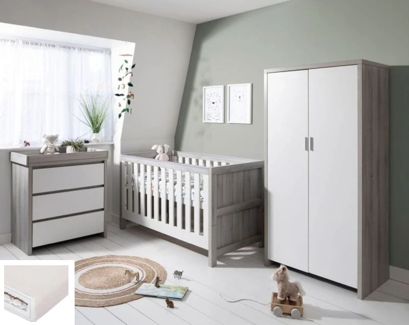 Tutti Bambini Modena 5 Piece Room Set/Underdrawer – Grey Ash/White 2 Tutti Bambini Modena 5 Piece Room Set/Underdrawer – Grey Ash/White - Image 2