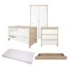 Tutti Bambini Modena 5 Piece Room Set/Underdrawer – White Oak