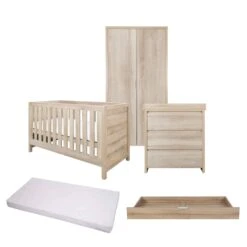 Tutti Bambini Modena 5 Piece Room Set/Underdrawer – Oak