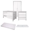 Tutti Bambini Modena 5 Piece Room Set/Underdrawer – Grey Ash/White