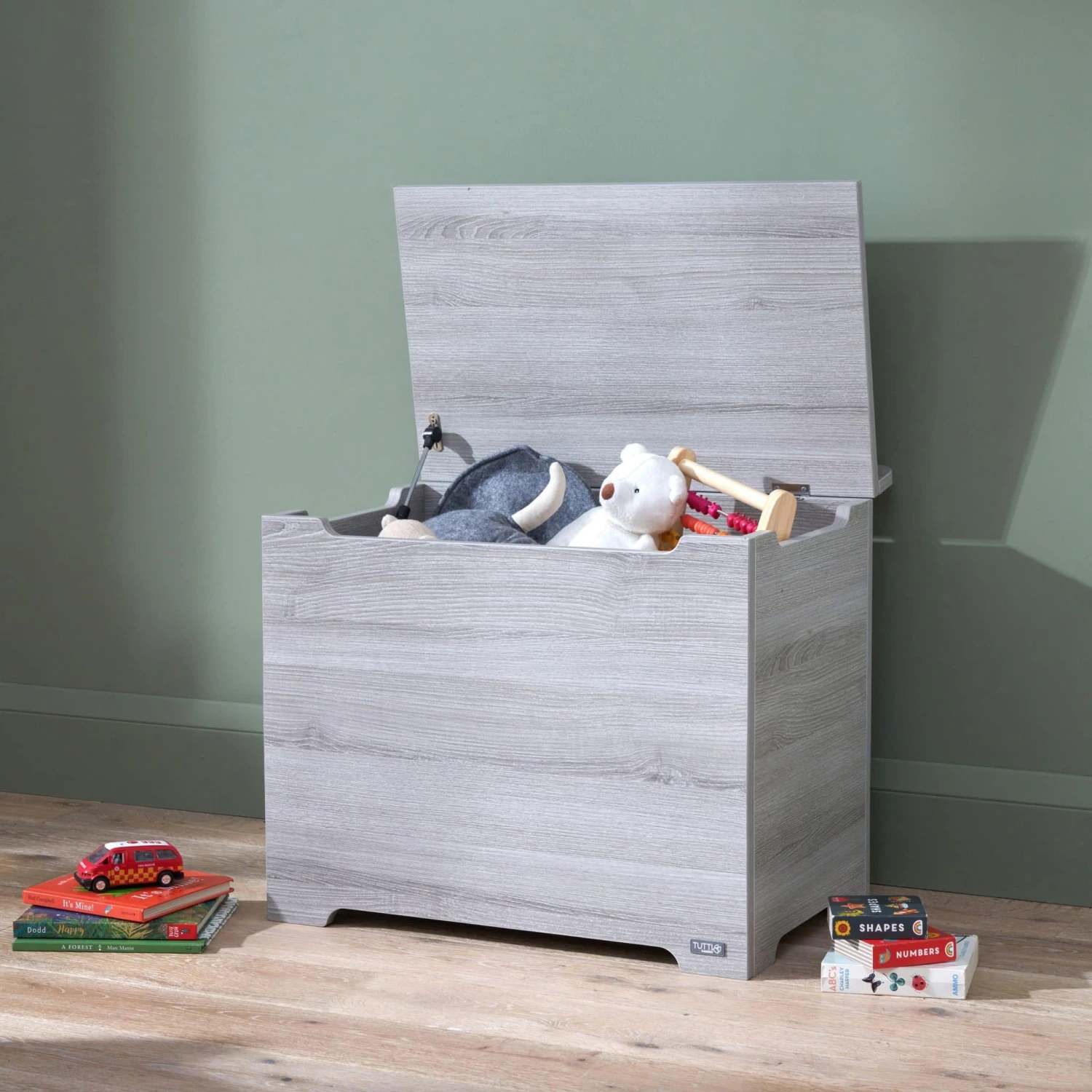 Tutti Bambini Modena Toy Box – Grey Ash/White 1 Tutti Bambini Modena Toy Box – Grey Ash/White