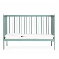 Mokee Mini Cot Bed – Stone Teal -Kiddies Kingdom Store mokee mini cot bed stone 3