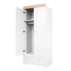 Tutti Bambini Napoli Newborn Nursery Room Set Bundle – White/Oak -Kiddies Kingdom Store napoli wardrobe white oak scaled 1