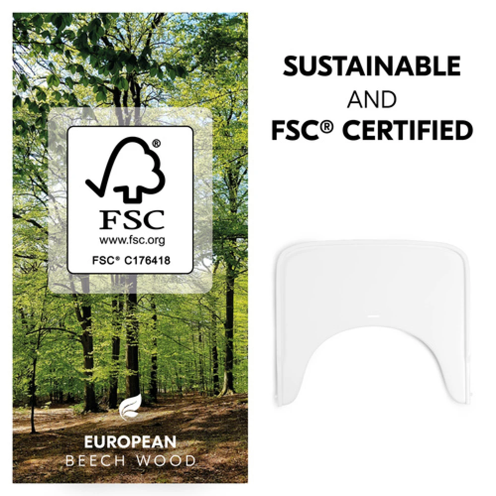 Hauck Alpha Wooden Tray – White 9 Hauck Alpha Wooden Tray – White - Image 9