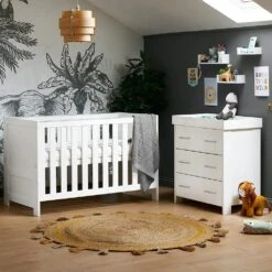 Obaby Nika 2 Piece Nursery Room Set – White