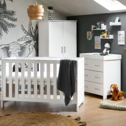 Obaby Nika 3 Piece Nursery Room Set/Under Drawer- White