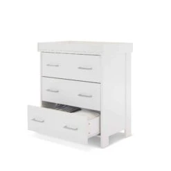 Obaby Nika 3 Piece Nursery Room Set – White 13 Obaby Nika 3 Piece Nursery Room Set – White -Kiddies Kingdom Store nika dresser white 1