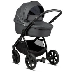 Noordi Fjordi Leather 2 In 1 Pram – Shadow Grey -Kiddies Kingdom Store noordi fjordi leather 2 in 1 pram shadow grey 4