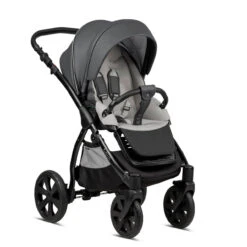 Noordi Fjordi Leather 2 In 1 Pram – Shadow Grey -Kiddies Kingdom Store noordi fjordi leather 2 in 1 pram shadow grey 8