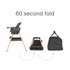 Tutti Bambini Nova Highchair – Grey/Oak -Kiddies Kingdom Store nova complete set grey oak 11 1 1