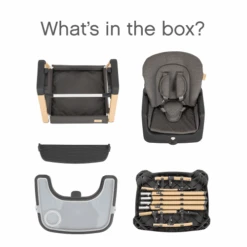 Tutti Bambini Nova Highchair – Grey/Oak -Kiddies Kingdom Store nova complete set grey oak 8 1 1