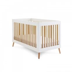 Obaby Maya 4in1 5 Piece Nursery Room Set Includes Shelf – White And Natural -Kiddies Kingdom Store obaby maya cot bed 1
