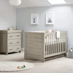 Obaby Nika Newborn Nursery Room Bundle – Grey Wash -Kiddies Kingdom Store obaby nika 2 piece nursery room set grey wash