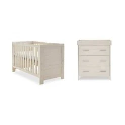 Obaby Nika 2 Piece Nursery Room Set/Mattress – Oatmeal