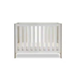 Obaby Nika 4 In 1 Cot Bed – Grey Wash/White -Kiddies Kingdom Store obaby nika mini cot bed grey wash white 3