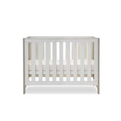 Obaby Nika 4 In 1 Cot Bed – Grey Wash/White -Kiddies Kingdom Store obaby nika mini cot bed grey wash white 4