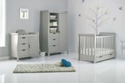 Obaby Stamford Mini 3 Piece Nursery Room Set – Warm Grey