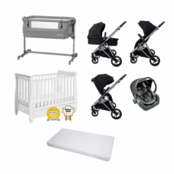 Estilo Bebe Otter Newborn Bundle – Black On Silver
