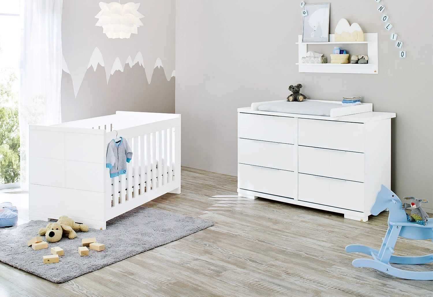 Pinolino Polar 2 Piece Extra Wide Nursery Room Set 1 Pinolino Polar 2 Piece Extra Wide Nursery Room Set